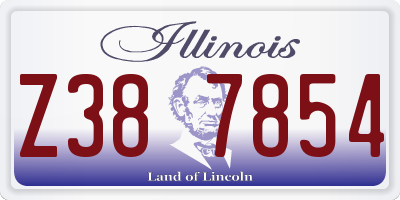 IL license plate Z387854