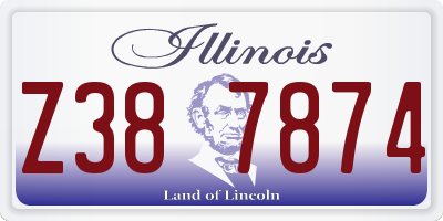 IL license plate Z387874