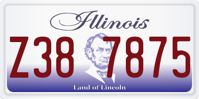 IL license plate Z387875