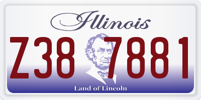 IL license plate Z387881