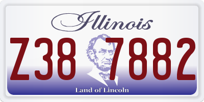 IL license plate Z387882