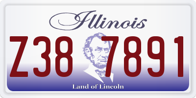 IL license plate Z387891