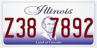 IL license plate Z387892