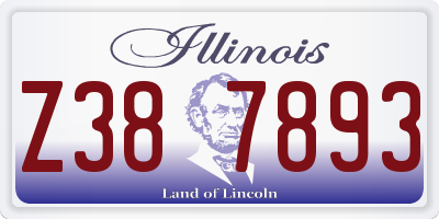 IL license plate Z387893