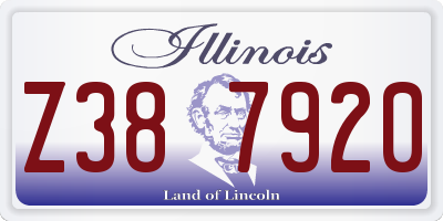 IL license plate Z387920
