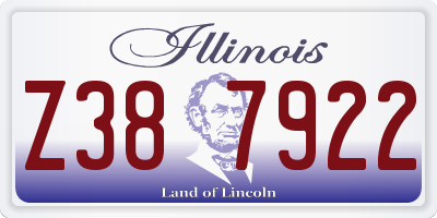 IL license plate Z387922