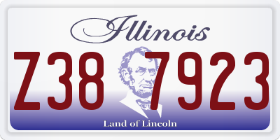 IL license plate Z387923