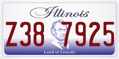 IL license plate Z387925