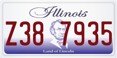 IL license plate Z387935