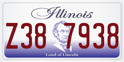 IL license plate Z387938