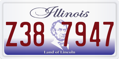 IL license plate Z387947