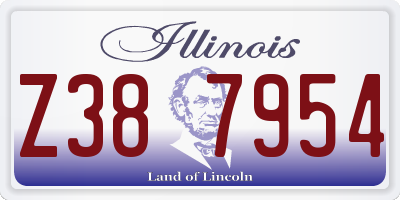 IL license plate Z387954