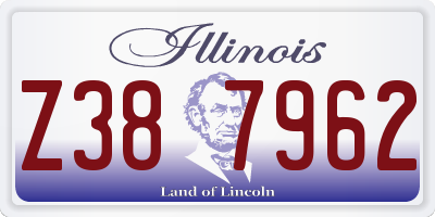 IL license plate Z387962
