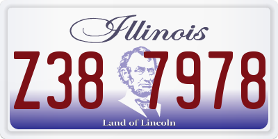 IL license plate Z387978