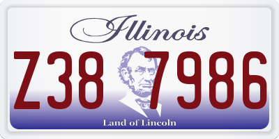 IL license plate Z387986
