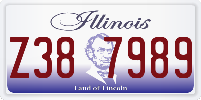 IL license plate Z387989