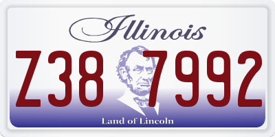 IL license plate Z387992