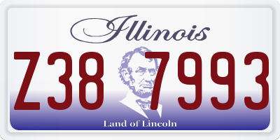 IL license plate Z387993