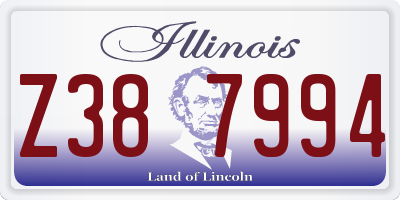 IL license plate Z387994