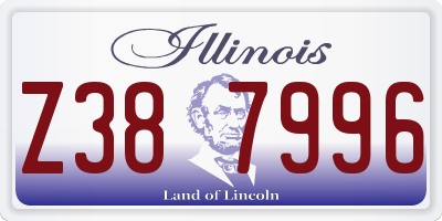 IL license plate Z387996