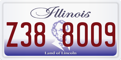 IL license plate Z388009