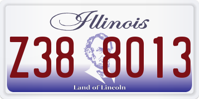 IL license plate Z388013
