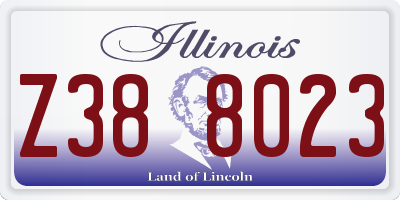 IL license plate Z388023