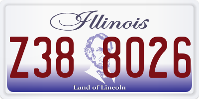 IL license plate Z388026