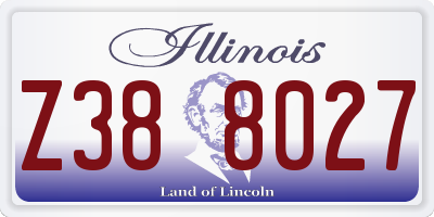 IL license plate Z388027