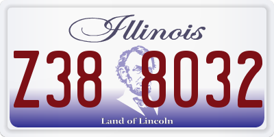 IL license plate Z388032
