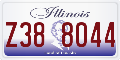 IL license plate Z388044