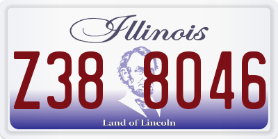 IL license plate Z388046