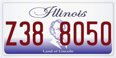 IL license plate Z388050