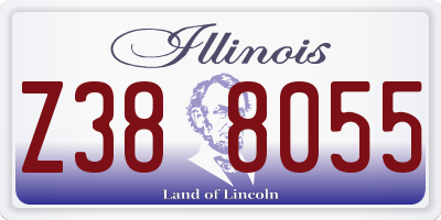 IL license plate Z388055