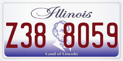 IL license plate Z388059