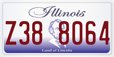IL license plate Z388064