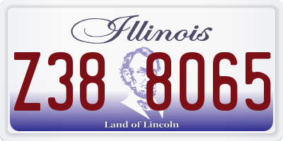 IL license plate Z388065