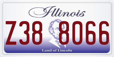 IL license plate Z388066