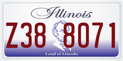 IL license plate Z388071