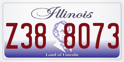 IL license plate Z388073