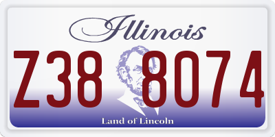 IL license plate Z388074
