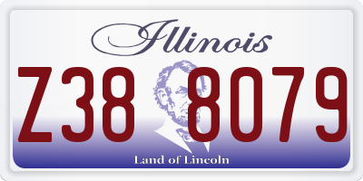 IL license plate Z388079