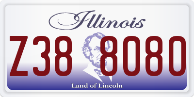 IL license plate Z388080
