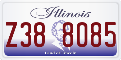 IL license plate Z388085