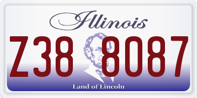 IL license plate Z388087