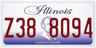 IL license plate Z388094
