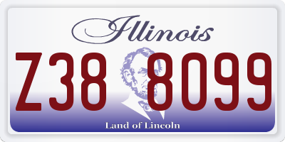 IL license plate Z388099