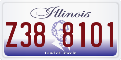 IL license plate Z388101