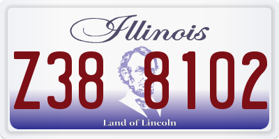 IL license plate Z388102