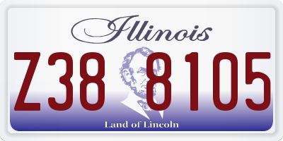 IL license plate Z388105